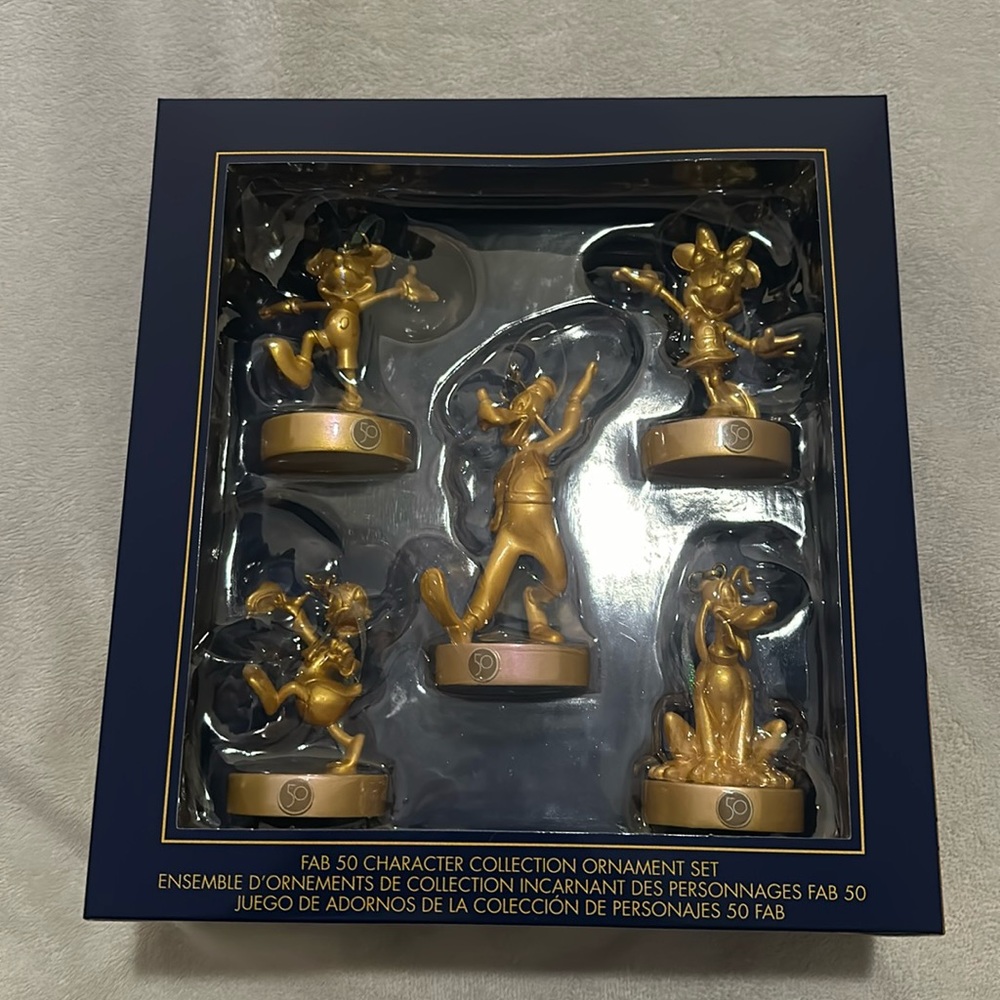 Disney Fab 5 50th Anniversary Ornament Set-BRAND NEW